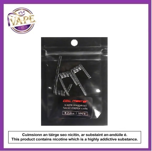 Staple Staggered Fused Clapton by Coil Master 3 Pack